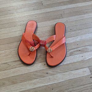 Tory Burch leather sandal flip flops - 9
